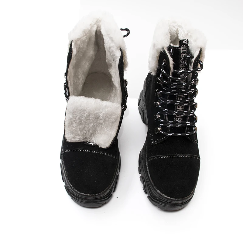 Fujin/обувь на толстой подошве Обувь платформе с Плюшевым Мехом Женская обувь