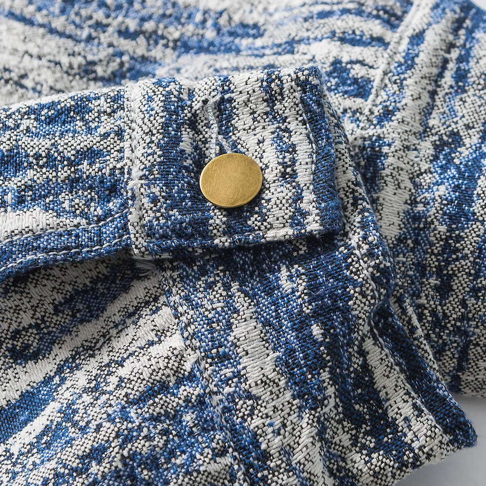 

Aolamegs Denim Jackets Men's Harajuku Camouflage Graffiti Varsity Jacket Couple High Street Windbreaker Casual Streetwear Parkas