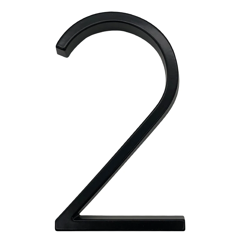 127mm Floating Modern House Number Satin Brass Door Home Address Numbers for Digital Outdoor Sign Plates 5 Inch. #2 | Обустройство