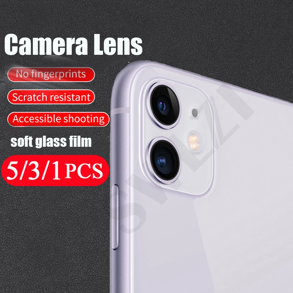 

5/3/1Pcs cover for iphone 11 pro max 12 mini Camera Lens protector Film redmi note 10 10s Camera screen protector Tempered Glass