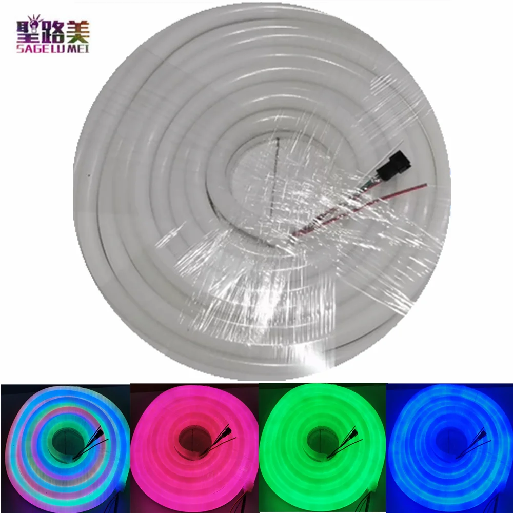 

5m/lot WS2811 Led Neon Lights RGB 2811 IC DC12V Individual Addressable Silicone waterproof Rope Tube Pixel Tape for Room decor
