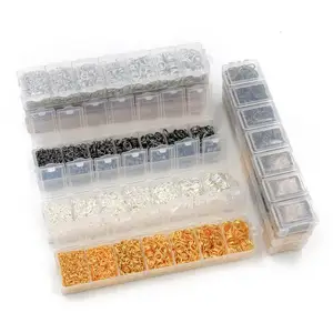 Открытое кольцо для колец, уплотнительное железо, 7 цветов, 345, 678, 10 размеров, 100 античное серебро, фурнитура для Античная бронзовая бижутерия, 1 коробка