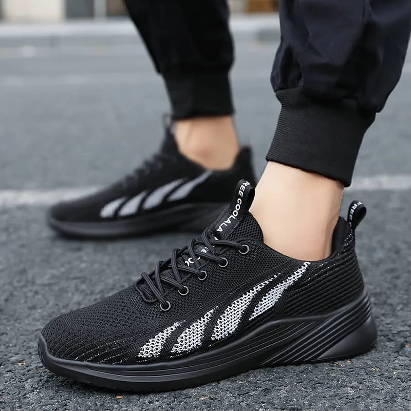 

MWY Tenis Feminino Tennis Shoes for Women Mesh Soft Black Sneakers Gym Sport Shoes Men Lace-Up Breathable Athletic Couple Shoes
