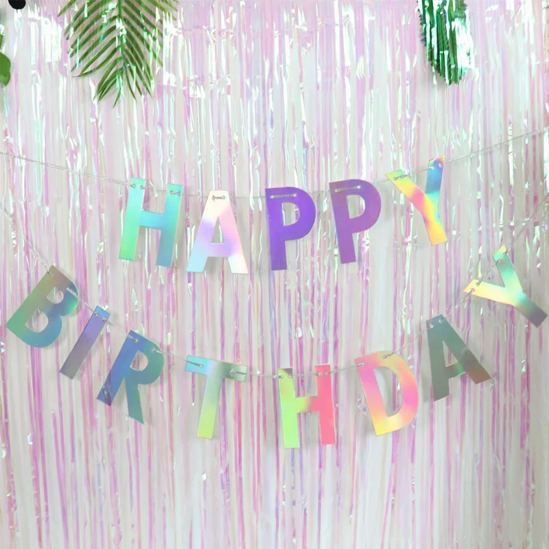 

Laser HAPPY BIRTHDAY Bunting Banner Party Decoration for Children