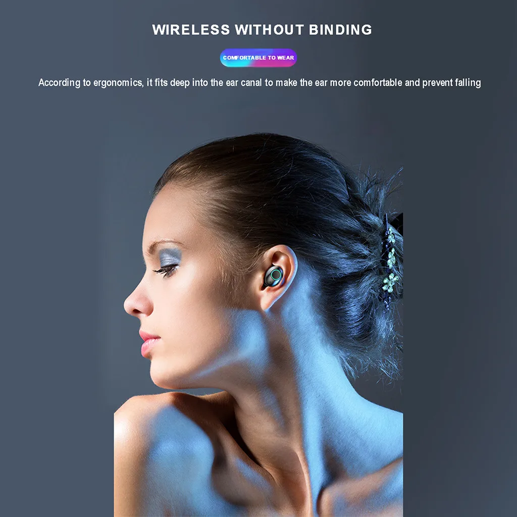 Мини Bluetooth наушники 2019 5 0 гарнитура TWS беспроводные мини стерео Headset-L1023 |