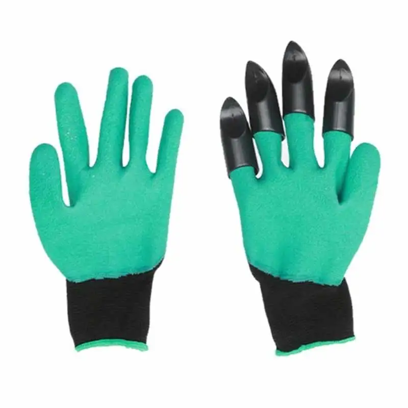 4/8 ручная работа пластиковые садовые резиновые перчатки садоводство Выкапывание