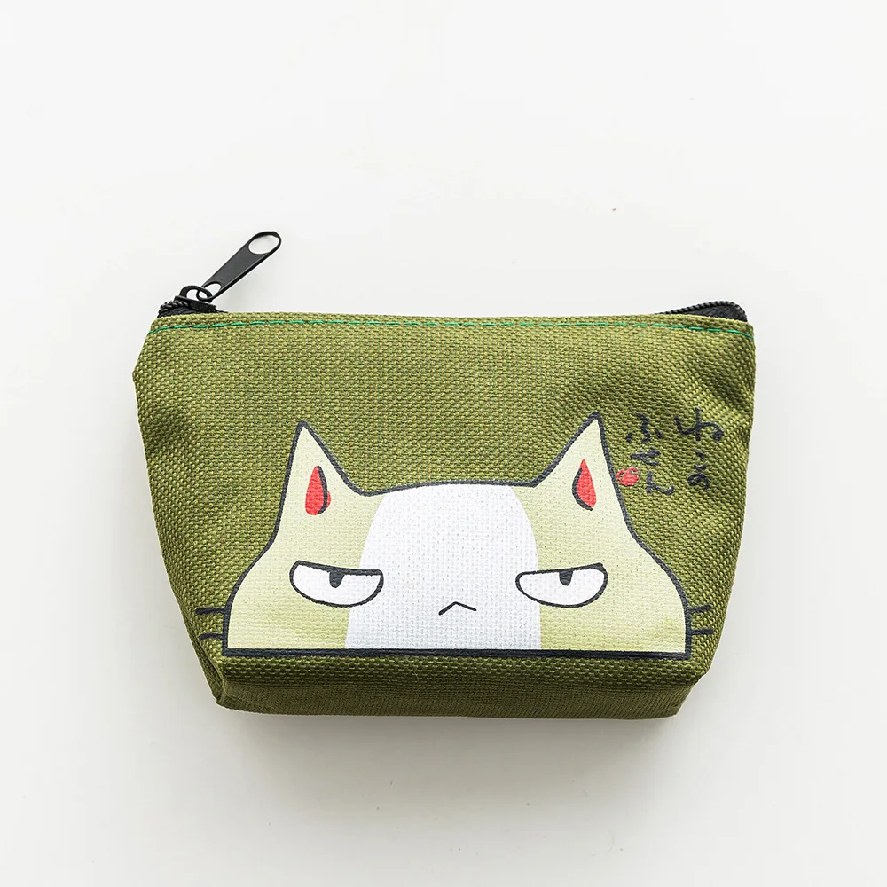 

1Piece Surprised Cat Cute Animal Coin Purse Cute Cartoon Animal Wallet New Fashion Zippered Pocket Wallet