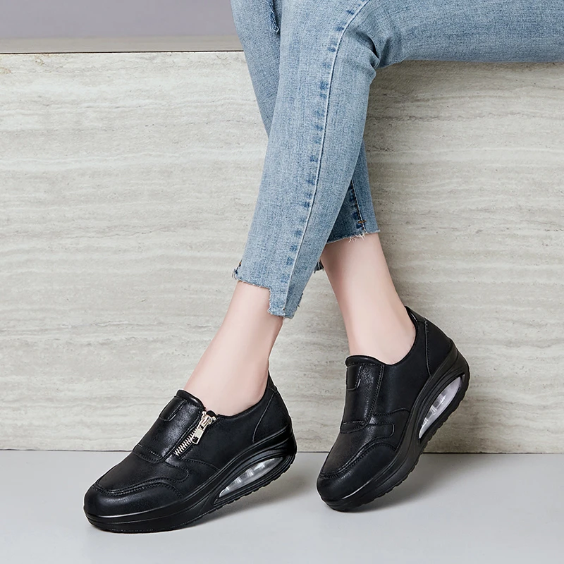 Новинка кроссовки на танкетке обувь для похудения водонепроницаемая толстой