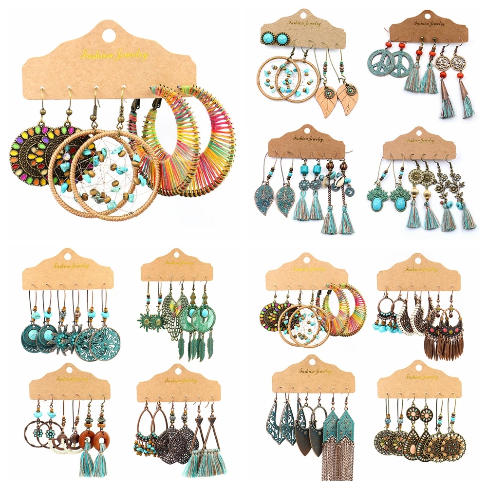 Женские Висячие серьги MLING Винтажные висячие ручной работы богемные бусы Ловец