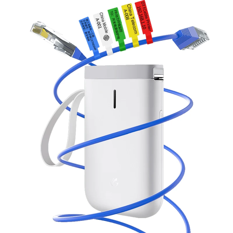 D11Cable принтер для печати этикеток термопринтер ручной мини-принтер ярлыков Bluetooth
