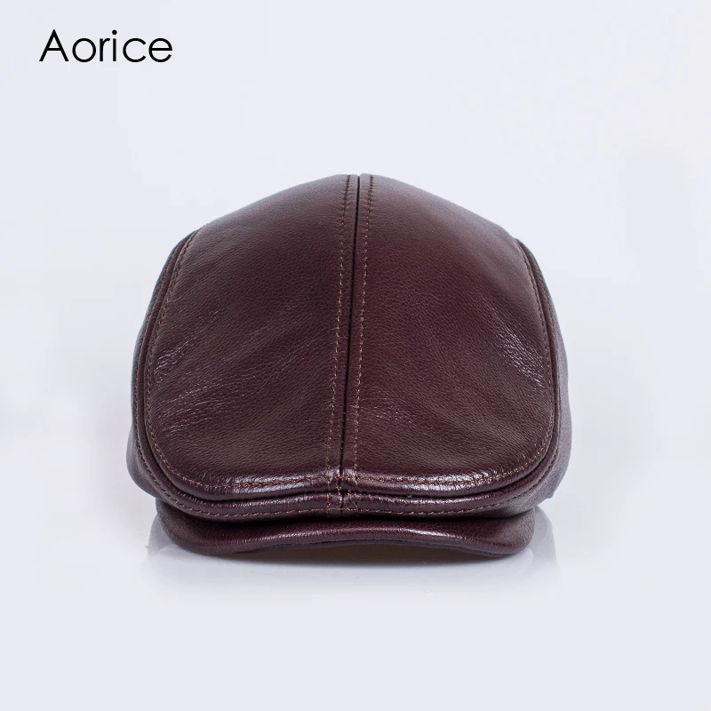 Мужской берет из натуральной лакричной кожи брендовая Новая бейсбольная кепка