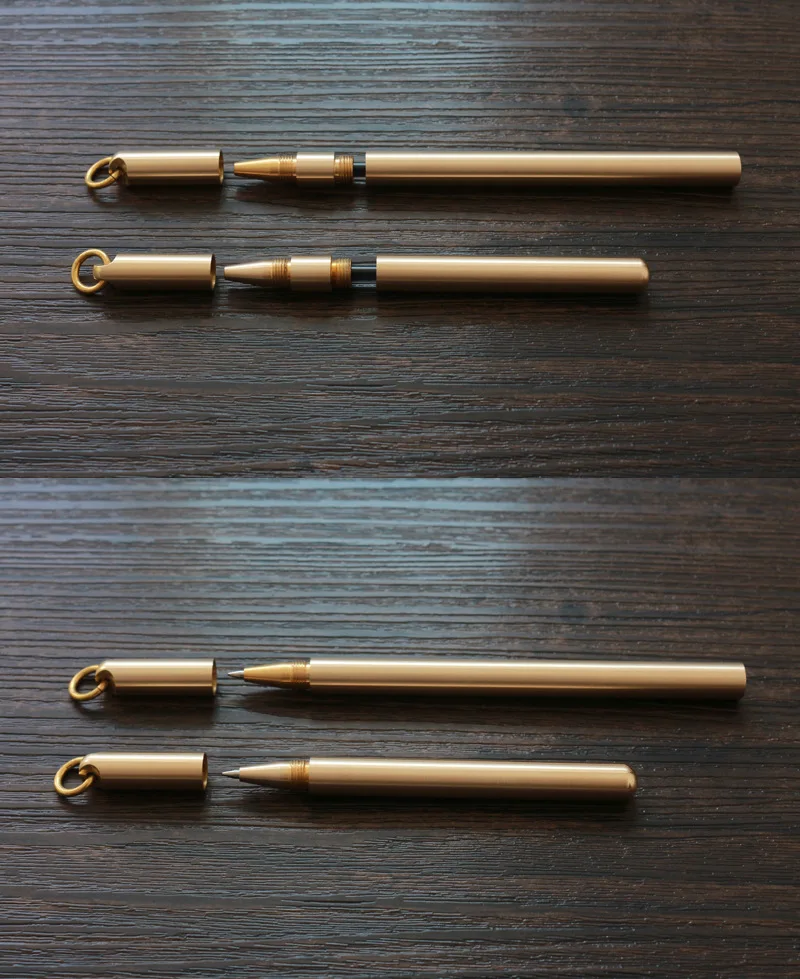 Латунная золотая ручка-карандаш в стиле ретро ручка из чистого металла