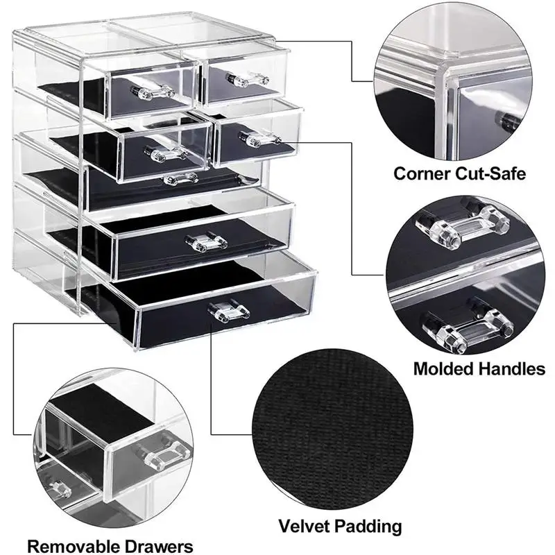 

1Pc Storage Box Multilayer Desktop Storage Case Drawer Type Makeup Container