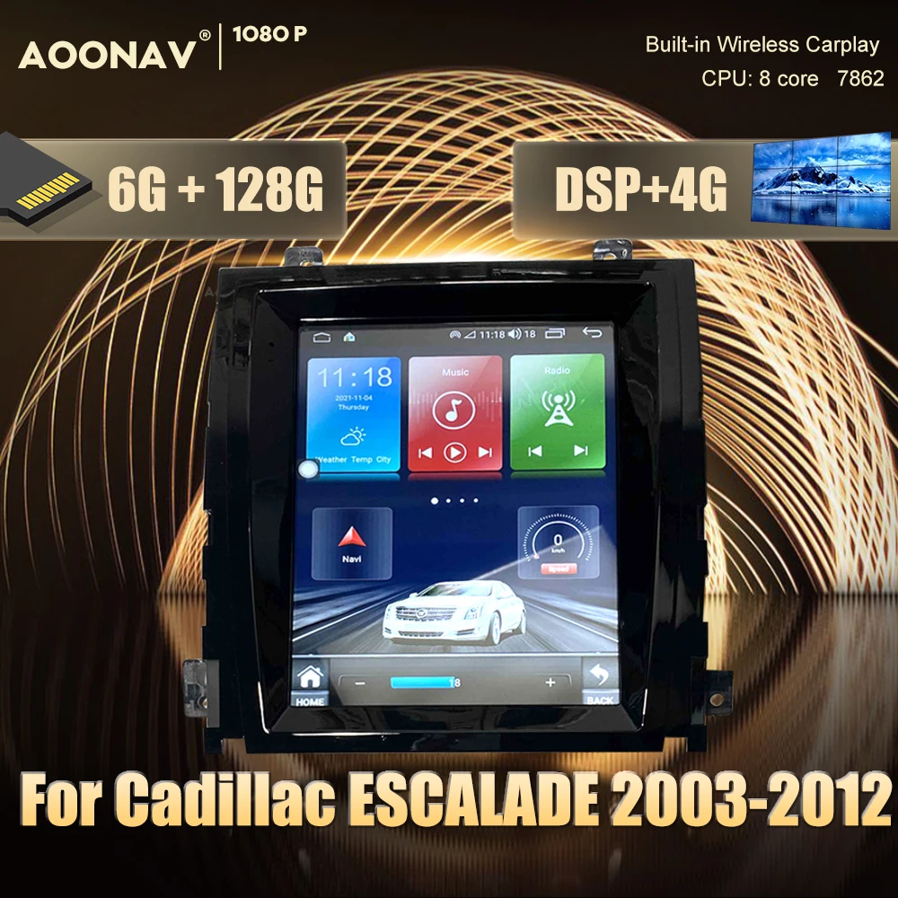 

128GB Android Car radio For Cadillac ESCALADE SLS 2003-2012 car multimedia player GPS Autoradio carplay Google car stereo video