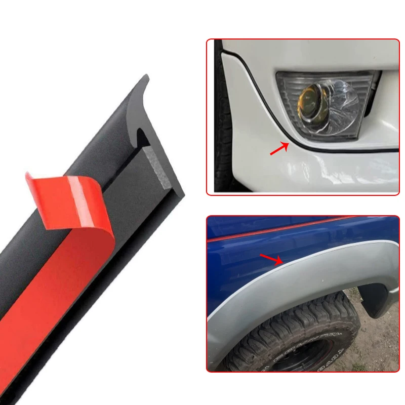 

Car Slanted T-Type Rubber Seal Exterior Parts Auto Bumper Fender Horn Decoration Sticker Soundproof Weatherstrip Edge For Car