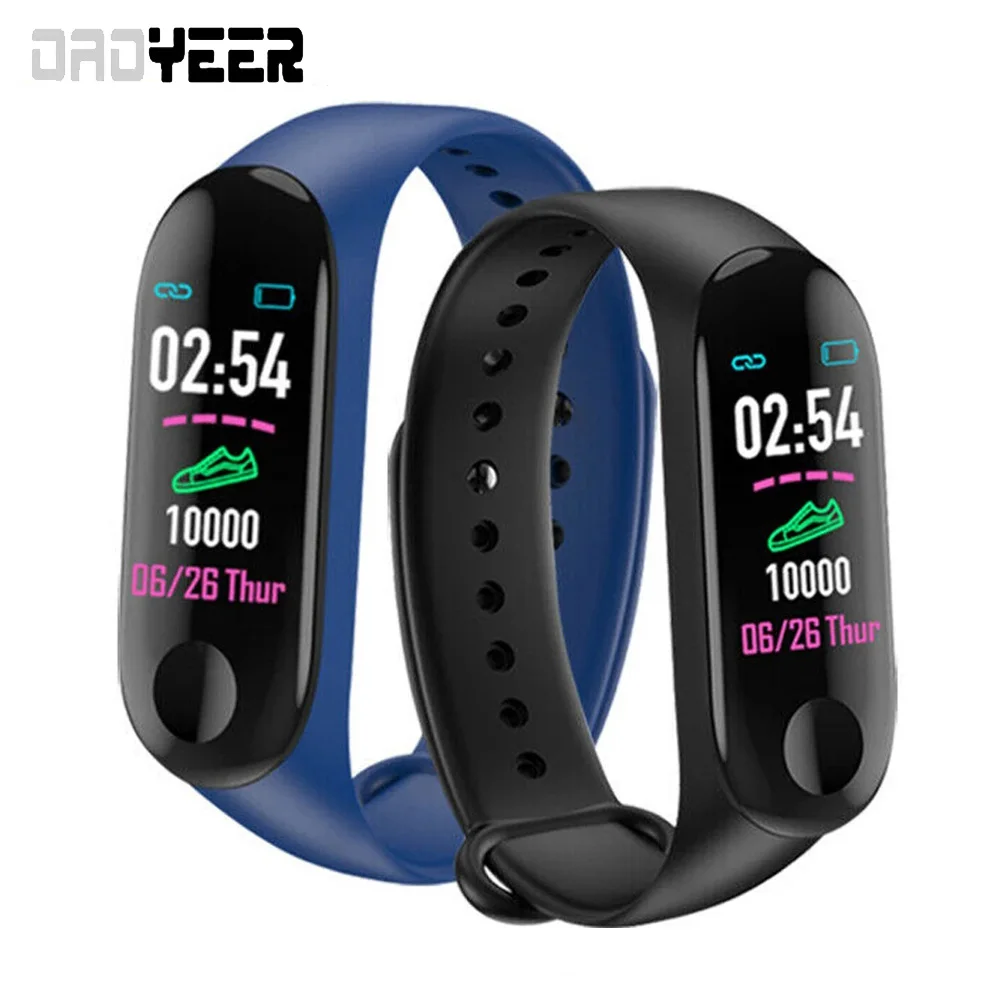 Смарт браслет M3 Plus с пульсометром и тонометром водонепроницаемые Bluetooth часы