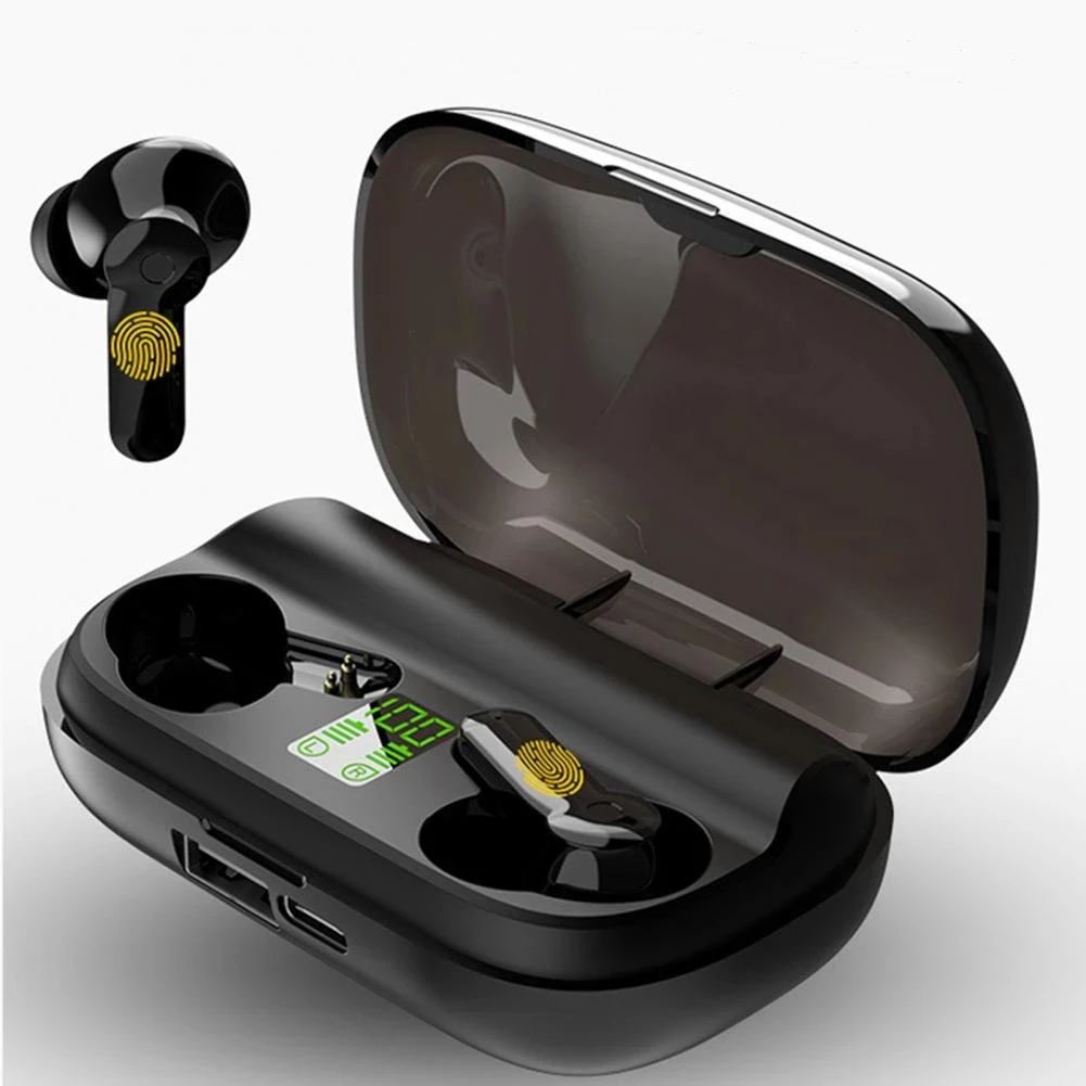 

TWS Bluetooth 5,0 наушники 2200 мА ч с зарядным устройством, беспроводные наушники 9D, спортивные водонепроницаемые наушники, гарнитуры с микрофоном