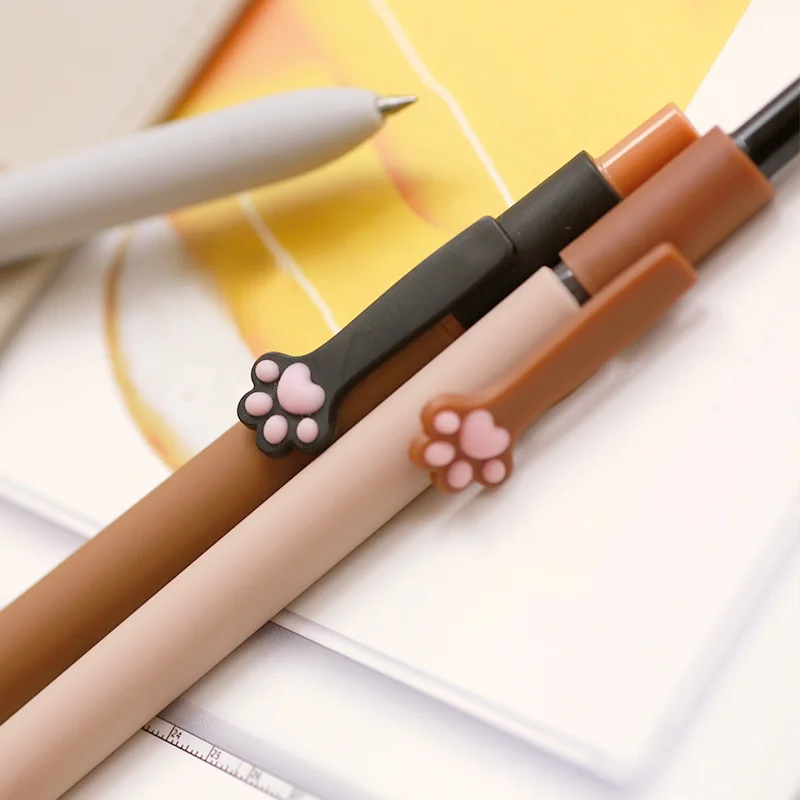

Kawaii Cat Paw Theme Cartoon Gel Pen 0.5mm Black Color Creative Stationery Gift