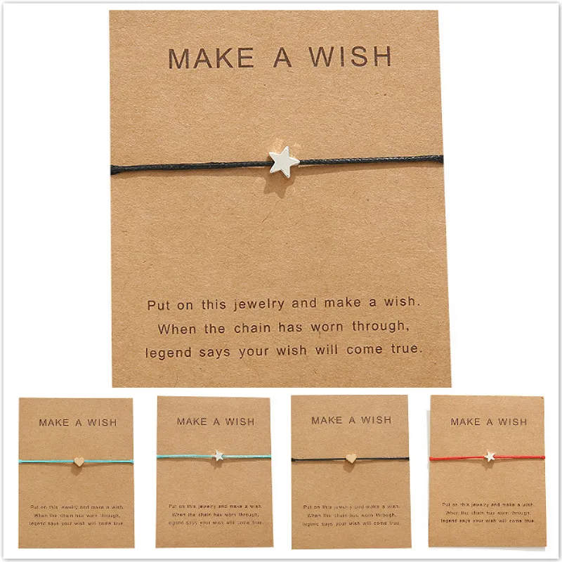 Женский Плетеный Регулируемый браслет браслеты со звездами ювелирные изделия