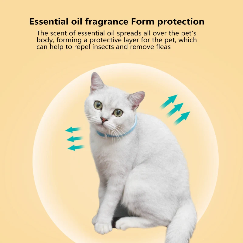 Анти блошиный ошейник для кошек регулируемое эфирное масло домашних животных