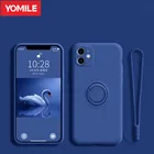 Мягкие чехлы из жидкого силикона для Oneplus Nord 8 Pro, Оригинальный чехол с магнитным кольцом-держателем, роскошные чехлы на запястье для 1 + 8 Pro