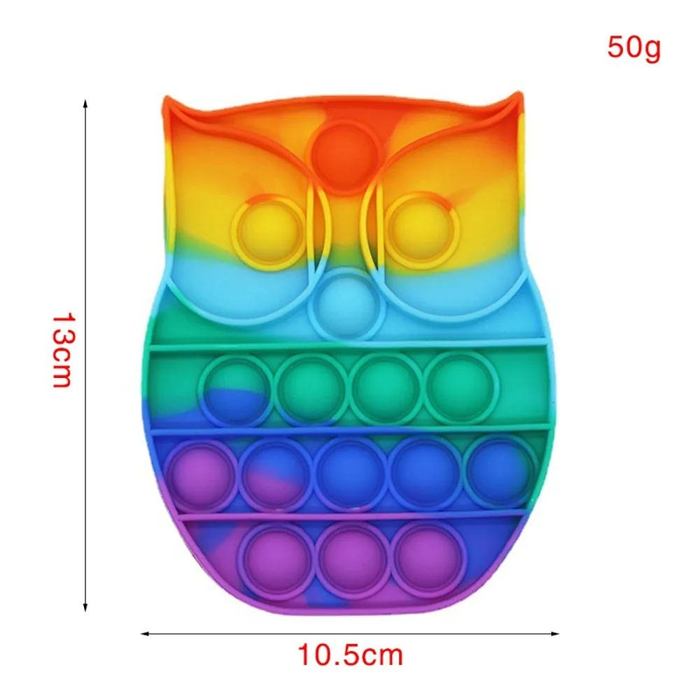 Juguete sensorial antiestr&eacute;s para ni&ntilde;os y adultos, juguete Antiestr&eacute;s con burbujas de empuje, con arco&iacute;ris, para aliviar el estr&eacute;s-4