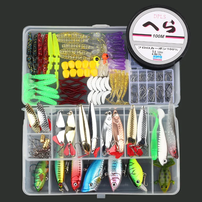 Приманка для рыбалки ALLBLUE набор смешанных пластиковых мягких металлических