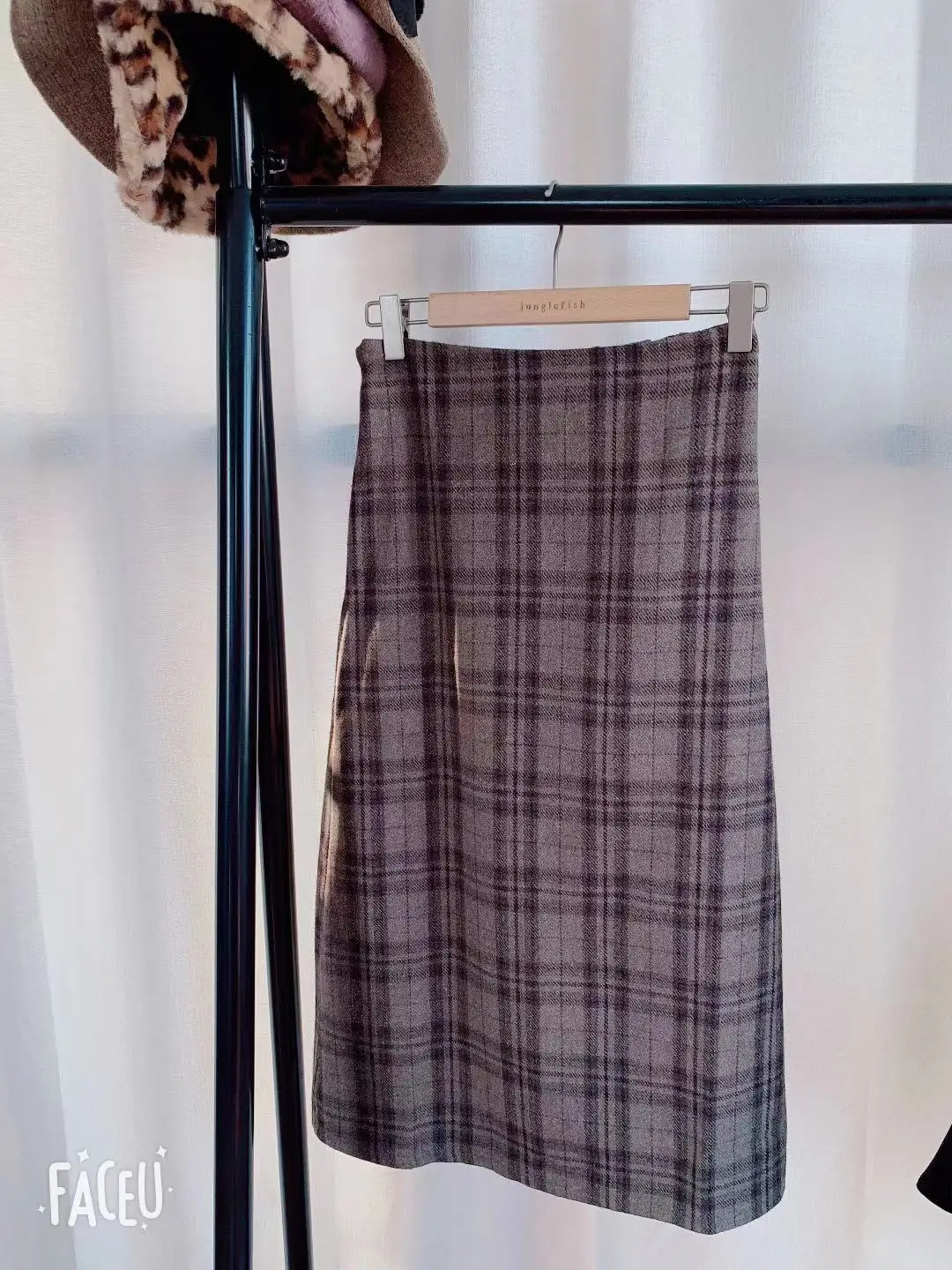 Клетчатая Женская юбка длинная винтажная школьная с завышенной талией для