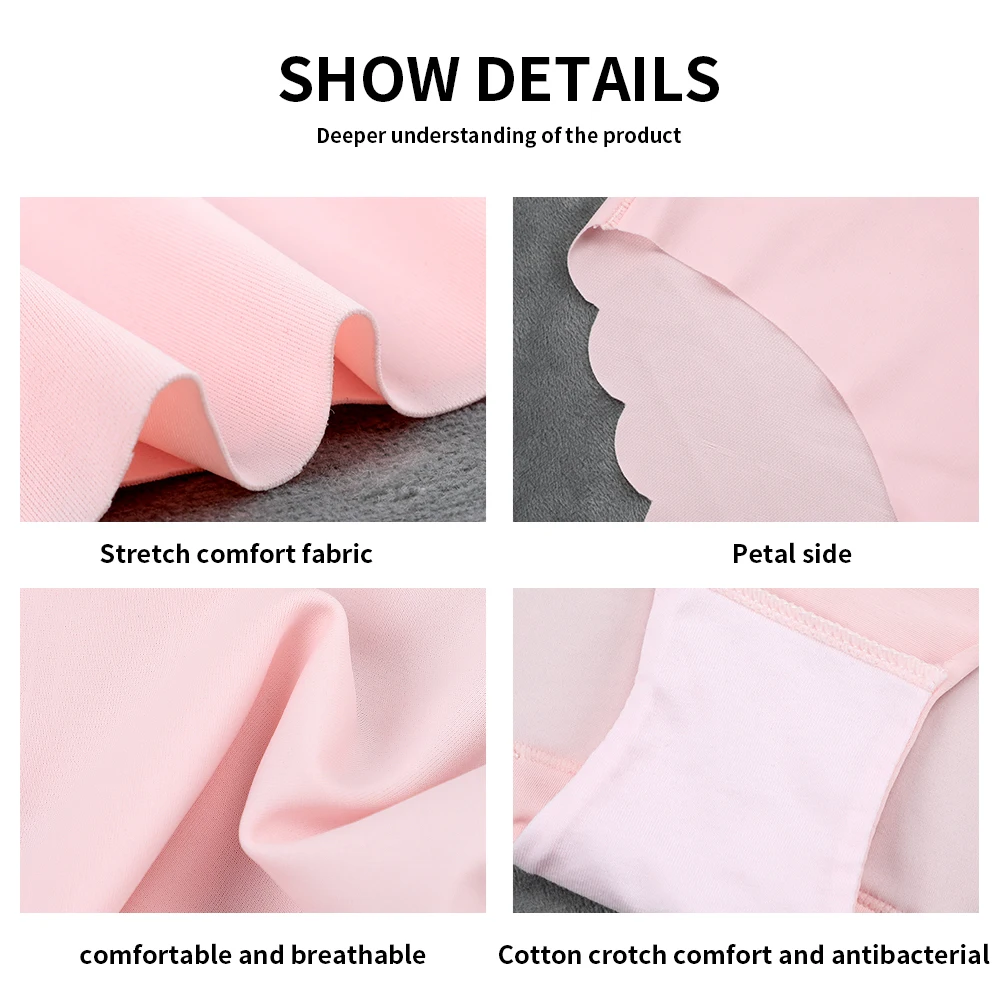 Комплект бесшовных шелковых трусиков для женщин пикантные спортивные дышащие