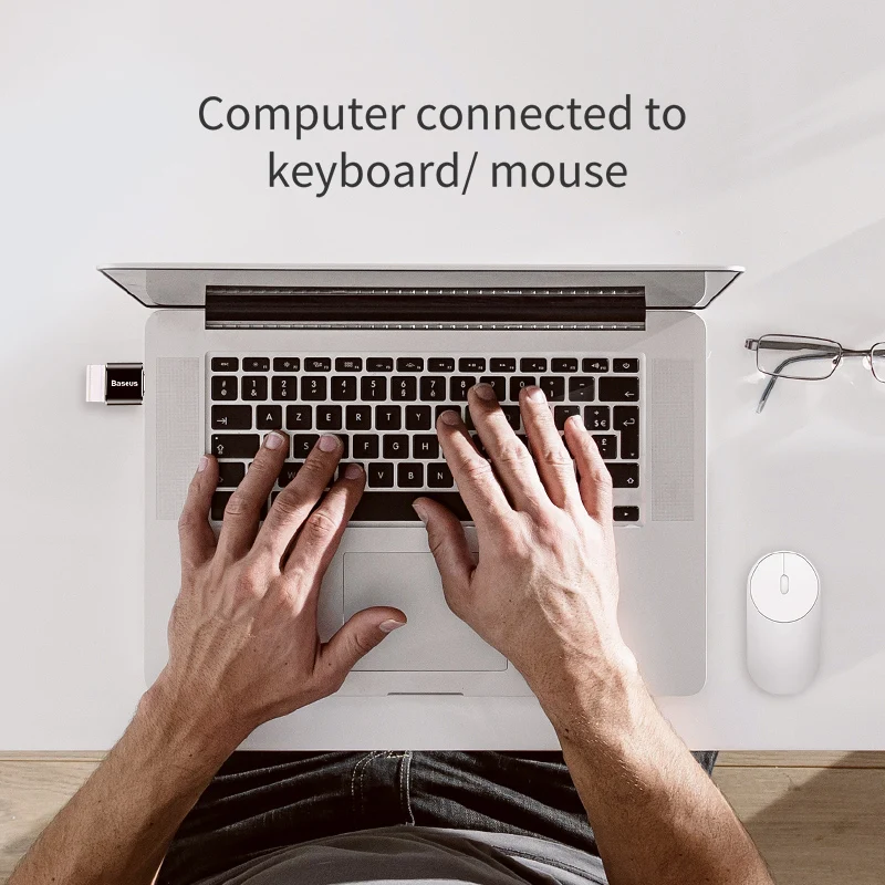 Адаптер USB Type-C OTG Baseus штекер-гнездо Micro преобразователи для передачи данных