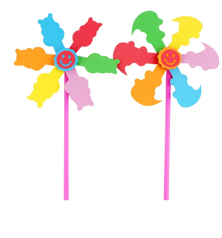 EVA мельница DIY мультфильм изделия ручной работы для детей ручной работы Pinwheel ремесло животных головоломка бумажный лоток творческое Образование игрушка