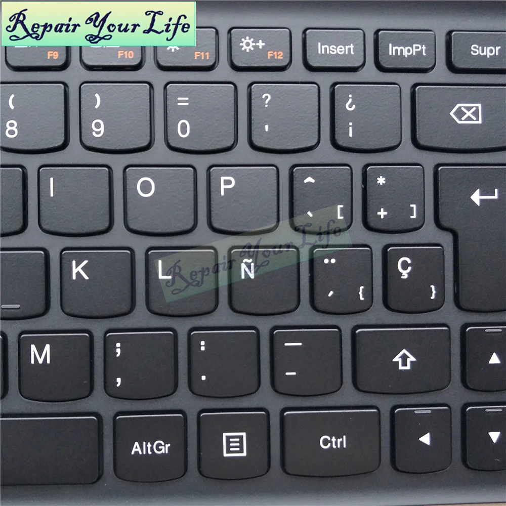 Клавиатура для ноутбука SP Spanish LENOVO FLEX 2 15 S500 S500C S500T 9Z.NAFBQ.G0S 25214143 подсветка черная с