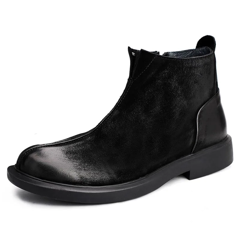 

Fashion Army Shoes Men Genuine Leather Mens Combat Boots Men Boots British Retro Cowhide Autumn Winter Cowboy Boots Ankle Boots