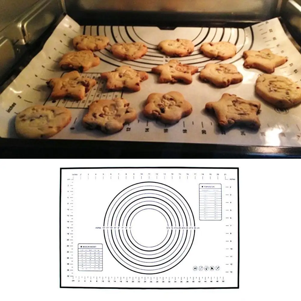 

3 sizes Silicone Dough Kneading Mat Pizza Pastry Kitchen Gadgets Pad Accessories Non-stick Tools Baking Stretchability Cook U8C9