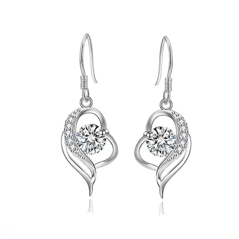 

New s925 silver earrings female long temperament Japanese and Korean personality earrings net red French earrings birthday gift