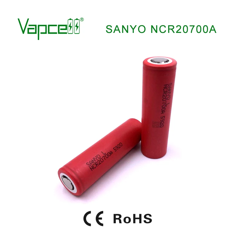 Vapcell NCR20700A 3200mAh 30A перезаряжаемый 3,7 V литиевый 20700 фонарик батарея