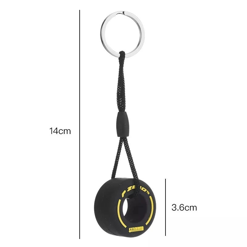 

New Fashion Simulation Cartoon Small Tire Keychain Creative Unisex Car Bag Key Ring Pendant Gift for Car Stress Relief Gadget