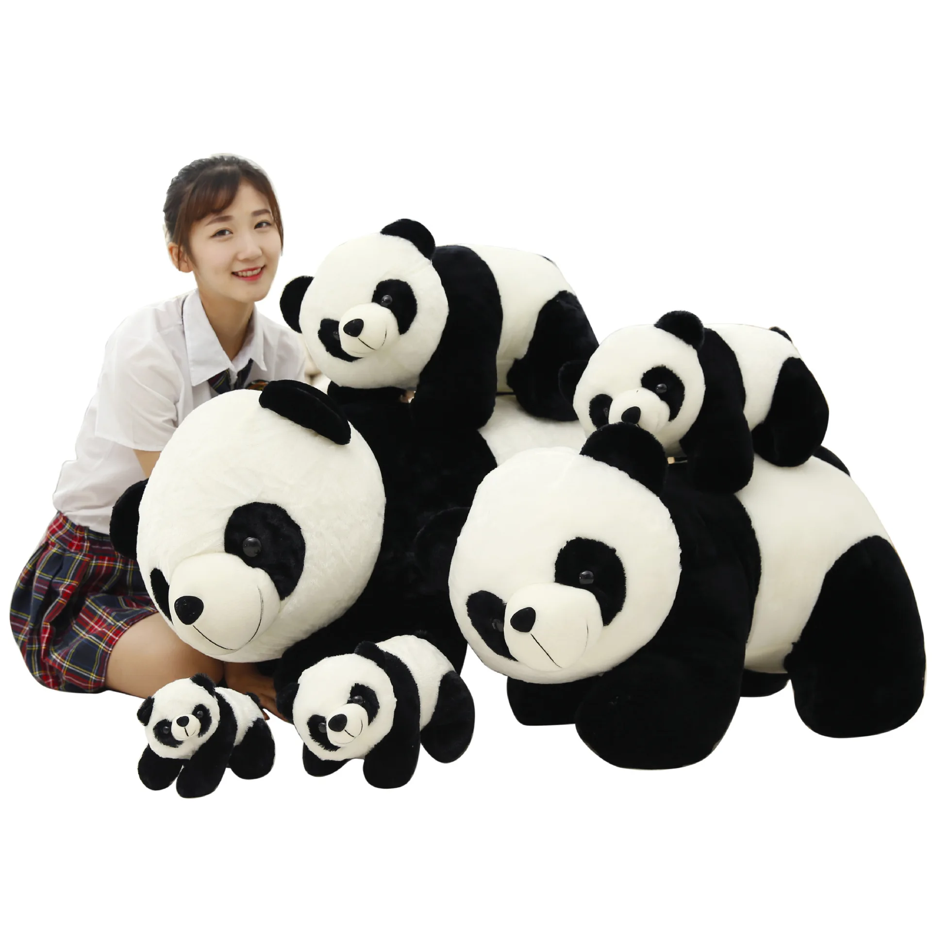 

20-40CM Cute Panda Big Giant Panda Bear Plush Stuffed Animal Doll Toy Pillow Cartoon Dolls Girls Christmas Gifts
