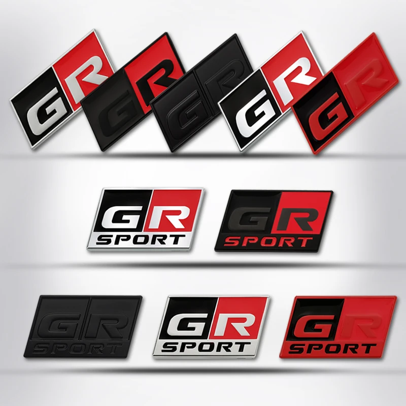 

2PCS Car Interior and exterior Decal Logo Badge Auto Accessories Sticker For Toyota GR Sport Emblem YARIS Lexus Harrier COROLLA