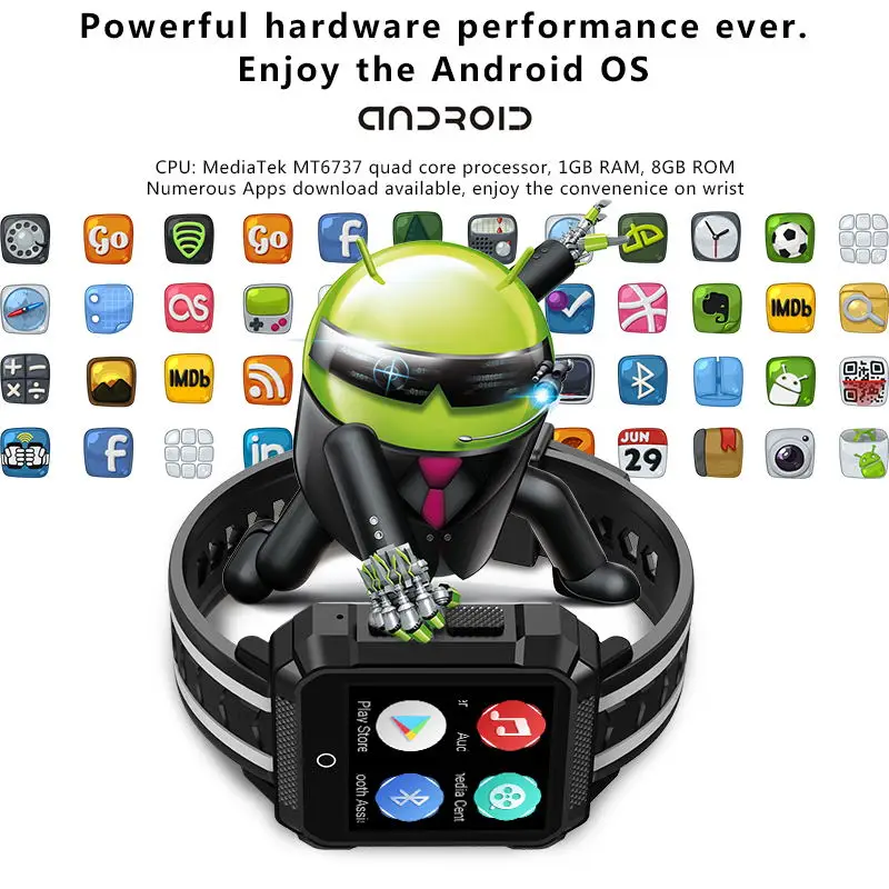 DeaGea H7 4G Android Смарт часы телефон с gps карта камера Wi Fi компас монитор сердечного