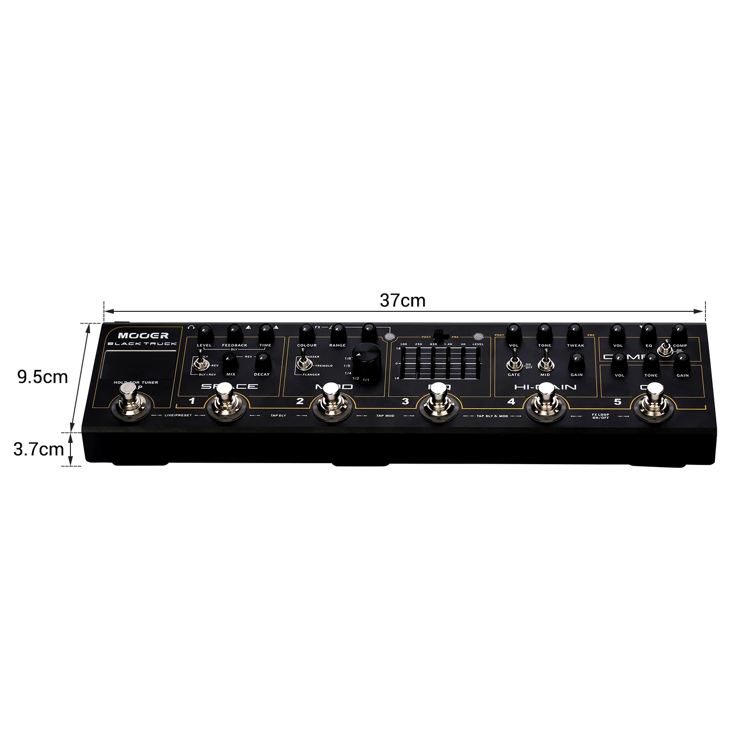 MOOER черный грузовик 6-in-1 комбинированный гитарная педаль компрессор + Overdrive