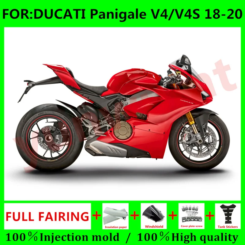 

Новые обтекатели для литья под давлением из АБС-пластика для ducati V4 Panigale V4S 2018 2019 2020 Panigale V4 S 18 19 20 полный обтекатель КУЗОВ красный