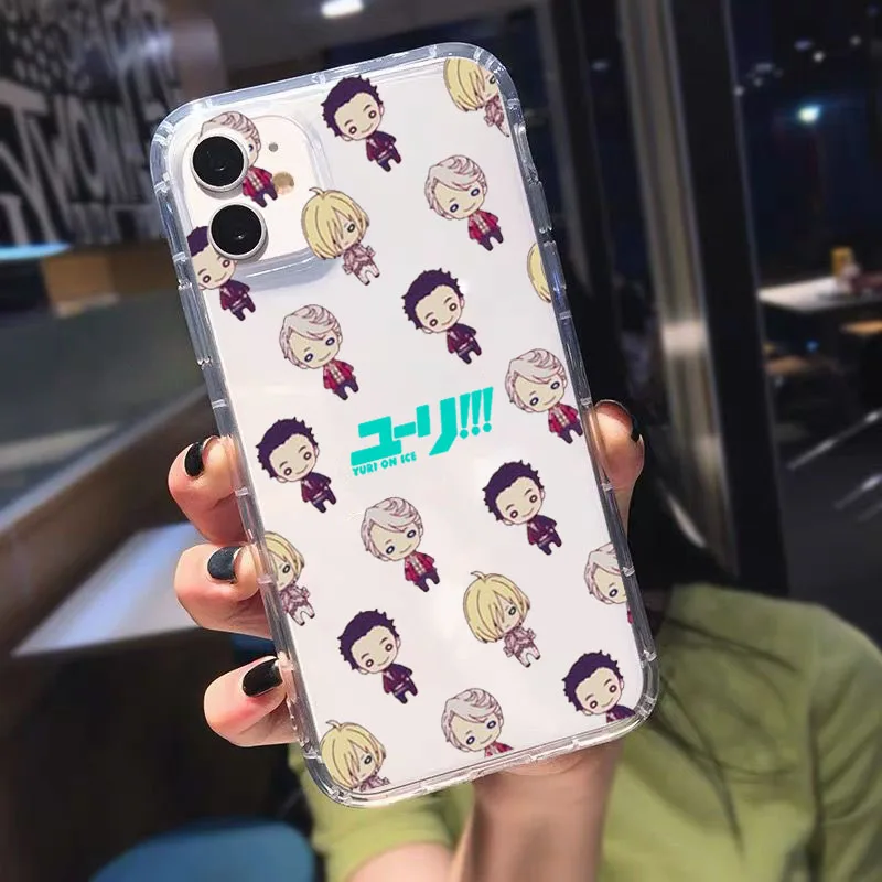 soft shockproof phone case for iphone 11 12 pro xs max 8 7 6 plus x se 2020 xr clear japan anime hot yuri on ice cover coque free global shipping