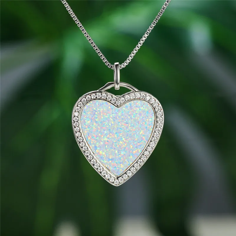 Винтажное женское ожерелье с подвеской из хрустального опала цепочка цвета