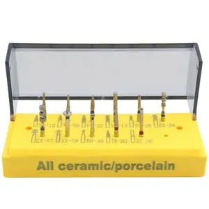 Набор стоматологических керамических алмазных буров, 1 комплект (11 шт.)