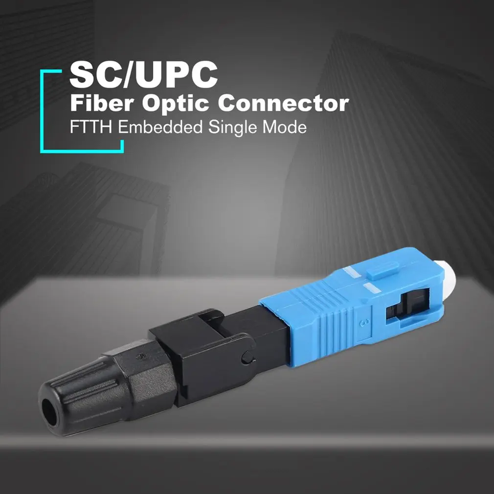

10Pcs SC/UPC Fiber Optic Connector FTTH Embedded Single Mode Assembly Fiber Optic Quick Connector Fiber Optic Fast Connector