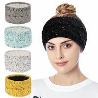winter warmer knitted headband turban for women lady bow wide stretch hairband headwrap hair band hair accessories for girl