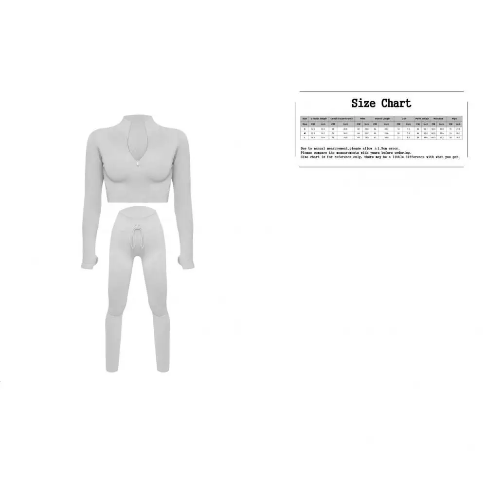 

Yoga Suit Solid Color Comfy Comfortable Front Zipper Women Yoga Outfits