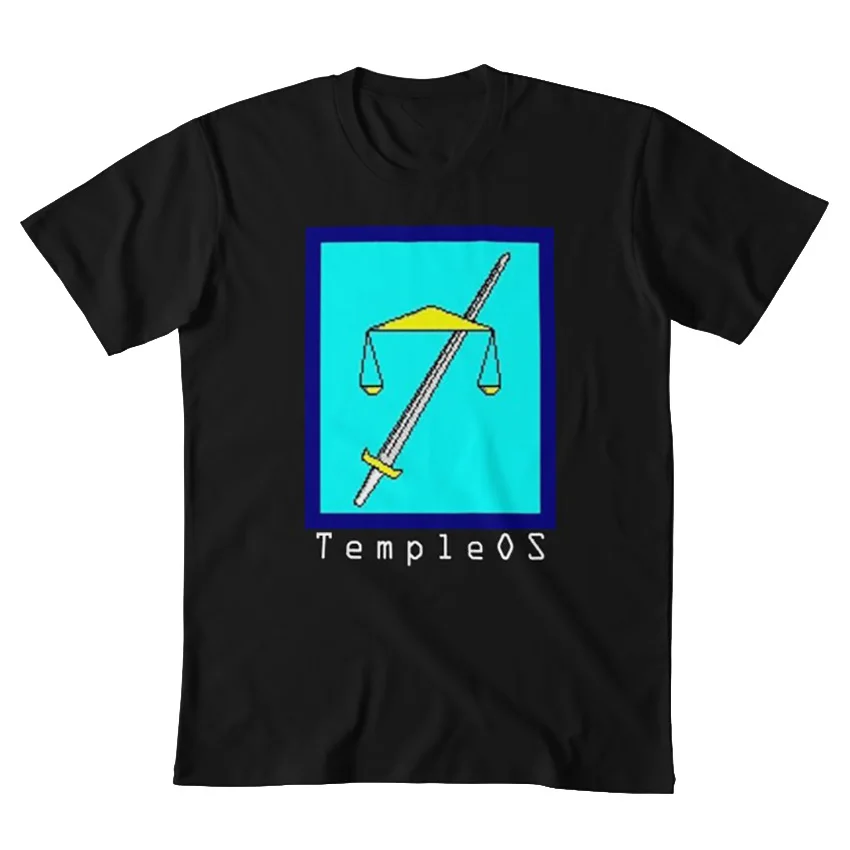 TempleOS футболка с текстом и логотипом temple os Терри а Дэвис операционная система linux