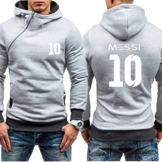 Hoodies Men Sweatshirt Messi 10 Printed Streetwear Zipper Fleece warm Hooded Fashion Casual Jacket Hip Hop Harajuku Tracksuit K |